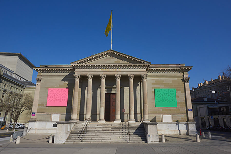 Façade du Musée Rath, ciel bleu